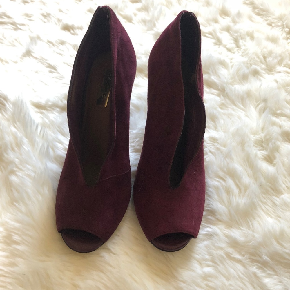 Halogen Suede Pumps - Maroon / Plum - Picture 3 of 8